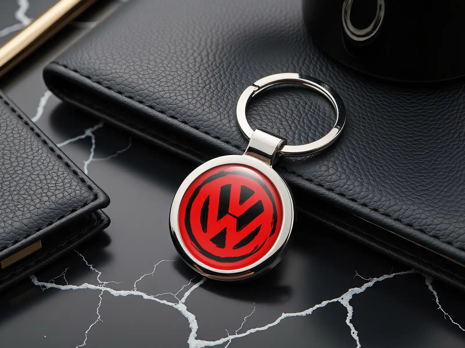 VW Designer Keychain Luxury Premium Metal Look